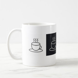 Mok van geblokte koffie