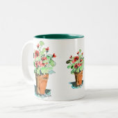 Mok van gebroken geranium (Voorkant links)