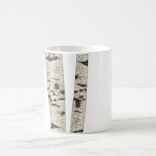 Mok van gegraveerde vogelboomkoffie (Center)