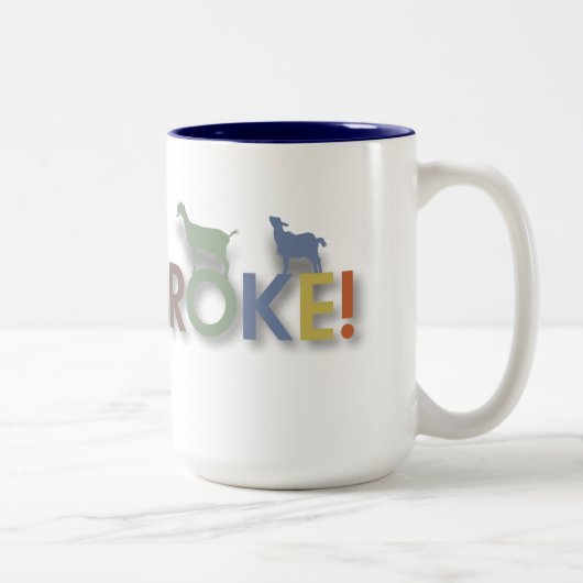 mok van geitenkoffie, geitenbrak logo (Rechts)