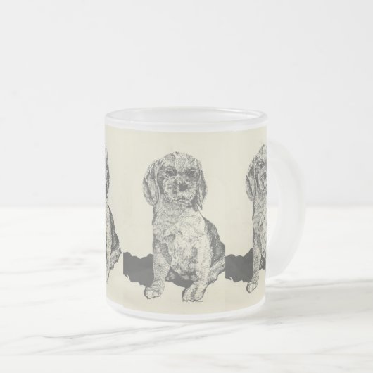 mok van gekookte bier/Cocker Spaniel (Voorkant rechts)