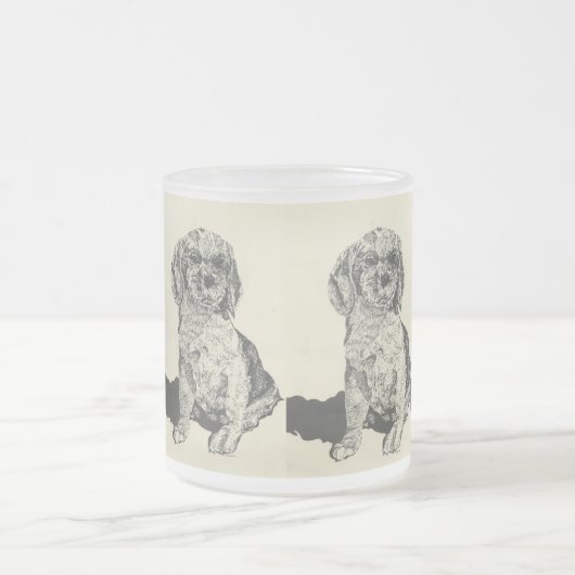 mok van gekookte bier/Cocker Spaniel (Center)