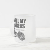 Mok van gekookte glazen koffie (Voorkant links)