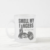 Mok van gekookte glazen koffie (Links)