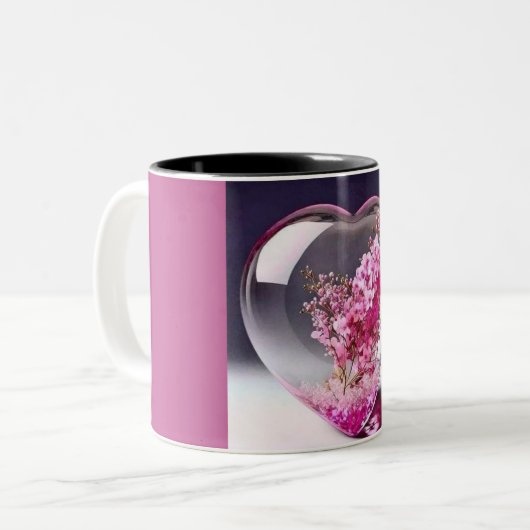 Mok van genegenheid: Floral Heart Design voor Coff (Voorkant links)