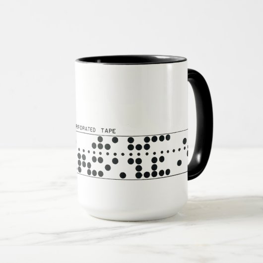 Mok van geperforeerde tape (Voorkant rechts)