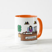 Mok van gepersonaliseerde cartoon - Accountant CPA (Voorkant rechts)