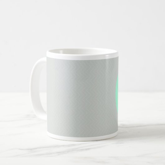 Mok van gepersonaliseerde monogrammed-koffie (Voorkant links)