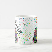 Mok van gepersonaliseerde Paisley cat en vlinderko (Center)