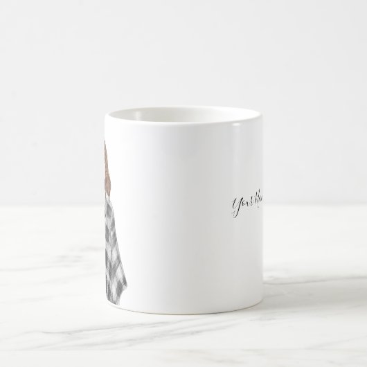 Mok van gepersonaliseerde Waterverf Afbeelding (Center)