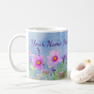Mok van gepersonaliseerde wilde bloemen koffie
