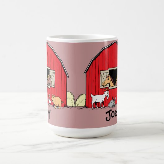 Mok van gepersonaliseerde zuigerstang en dieren (Center)