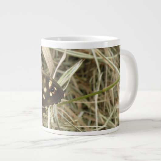 Mok van gespikkelde houten vlinder (Voorkant rechts)