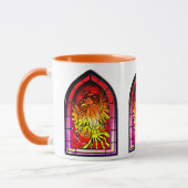 Mok van gestamineerd glas Phoenix (Links)