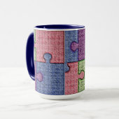 Mok van getextureerde puzzels (Voorkant links)