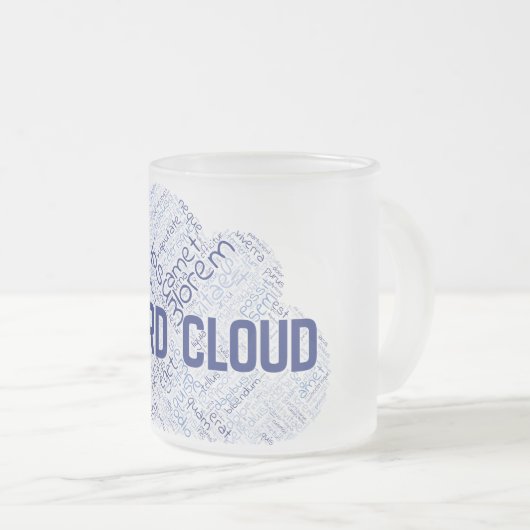 Mok van glas, bevroren, 10 oz (Voorkant rechts)