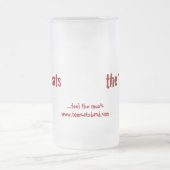 Mok van glas, bevroren - Crimson Lettering (Center)