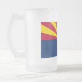 Mok van glas, bevroren, met vlag van Arizona, Vere (Links)