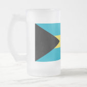 Mok van glas, bevroren, met vlag van Bahama's (Links)