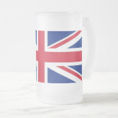 Mok van glas, bevroren, met vlag van het Verenigd  (Voorkant rechts)