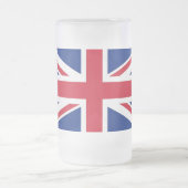 Mok van glas, bevroren, met vlag van het Verenigd  (Center)