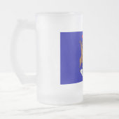 Mok van glas, bevroren, met vlag van Michigan (Links)