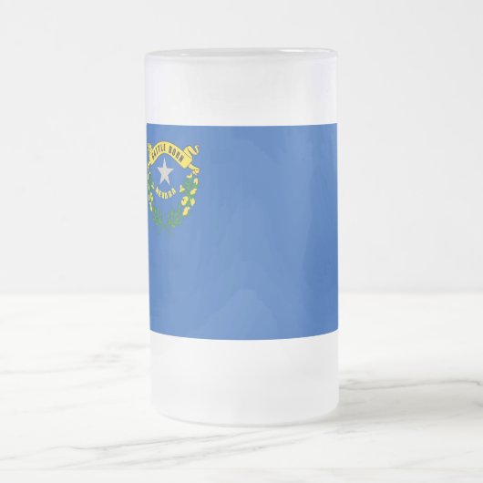 Mok van glas, bevroren, met vlag van Nevada (Center)