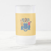 Mok van glas, bevroren, met vlag van New Jersey (Center)