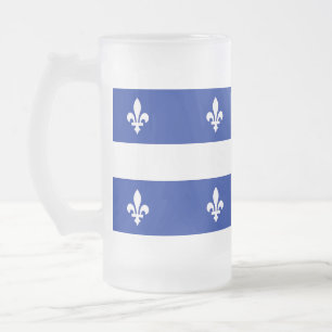 Mok van glas, bevroren, met vlag van Quebec