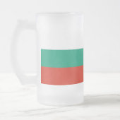 Mok van glas, gevroren, met Bulgaarse vlag (Links)