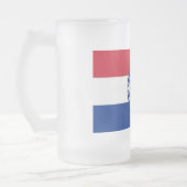 Mok van glas, gevroren, met vlag van Missouri (Links)