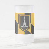 Mok van glas met de vlag van Baltimore, Verenigde  (Center)