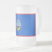 Mok van glas met de vlag van Guam, Verenigde State (Voorkant rechts)