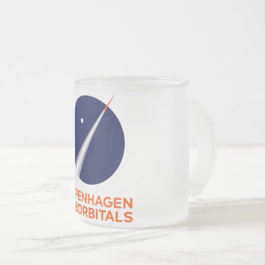 Mok van glas met Kopenhagen-suborbitale Logo (Voorkant rechts)