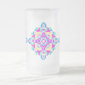 Mok van glas met Rangoli Pattern (Center)