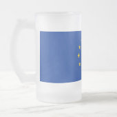 Mok van glas met vlag van Europa, bevroren (Links)