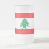 Mok van glas met vlag van Libanon, bevroren (Center)