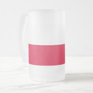 Mok van glas met vlag van Polen, gevroren