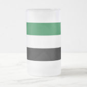 Mok van glas, voorgekookt, met de vlag van UAE (Center)