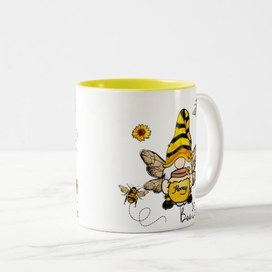 Mok van Gnome Bee Kind Zonnebloem (Voorkant rechts)