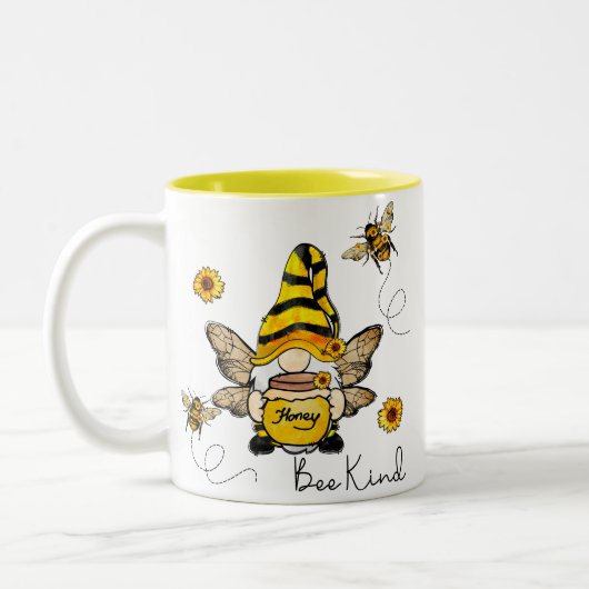 Mok van Gnome Bee Kind Zonnebloem (Links)