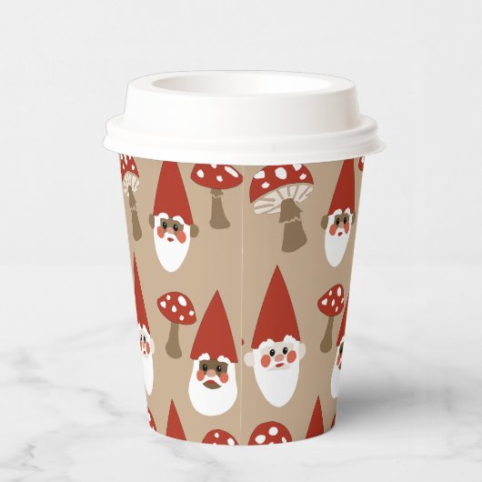 Mok van gnomen en paddenstoelen Papierkoppen Papieren Bekers (Rechts)