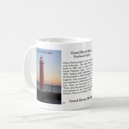 Mok van Grand Haven South Pierhead Lights (Voorkant links)