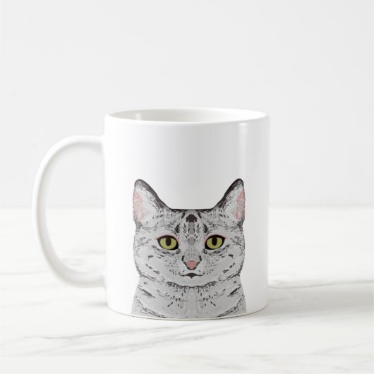 Mok van grijze katten - schattige mok van katten (Links)