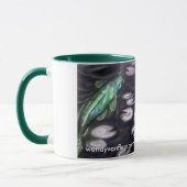 Mok van Groene en Zwarte Koi (Links)