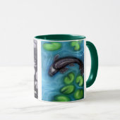 Mok van Groene en Zwarte Koi (Voorkant rechts)