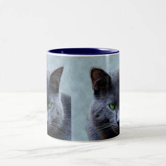 Mok van groene geoogste katten (Center)