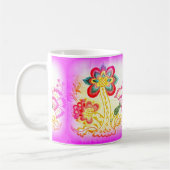 mok van groovy hippie-achtige palmboomkoffie (Links)