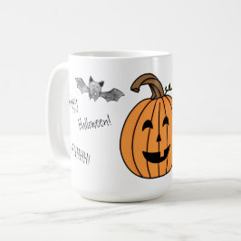 Mok van Halloween Bat en Pumpkin Coffee