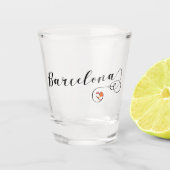 Mok van Heart Barcelona, Catalonië Shot Glas (Voorkant)